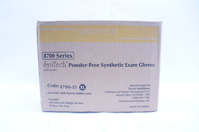 Tronex 8700-35 Powder-Free Synthetic Exam Gloves XL, Box of 100 - Case of 10
